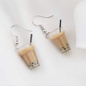Realistic mini boba earrings
